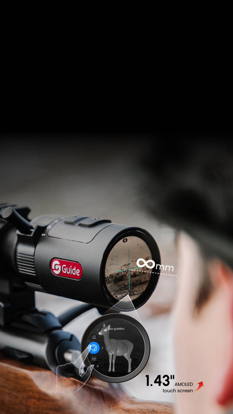 Toque para controlar <br>Distância ocular infinita