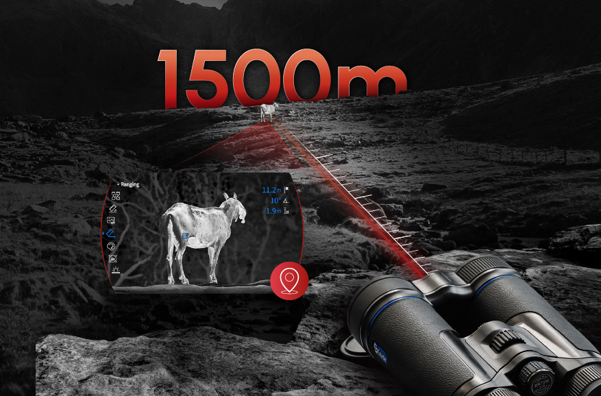 LRF integrado de 1500 m <br> Mira de precisão